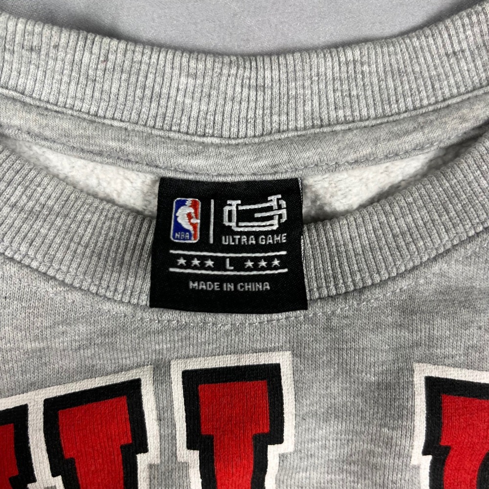 Vintage Style Chicago Bulls Cropped Sweatshirt Gray Women's Large NBA Ultra Game - Picture 8 of 13